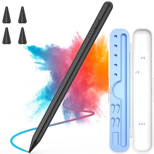 Stylus Pen for iPad Air 5, New iPad Stylus Compatible with iPad 8th/9th/10th/7th/6th Gen,iPad Pro 11&12.9 2018-2023,iPad Air 4/Air 3rd Gen,iPad Mini 5th Gen/Mini 6th Apple Pencil, Black