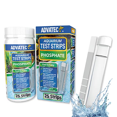 Phosphate Test Strips - For Fresh/Salt Water Aquariums, Pools, Spas, Lab Grade, for Professional Or Home Use - Fast & Accurate Results! (25 Count)