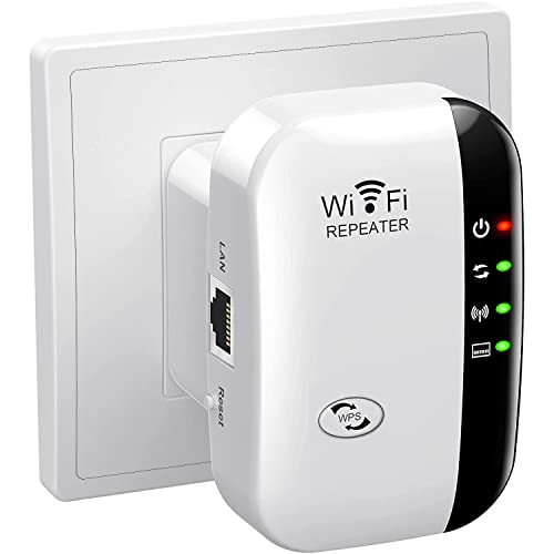 WiFi Extender Signal Booster Up to 5000sq.ft and 50 Devices, WiFi Range Extender, Wireless Internet Repeater, Long Range Amplifier with Ethernet Port, 1-Key Setup, Access Point, Alexa Compatible