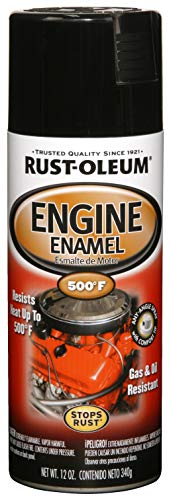 Rust-Oleum 248932, Gloss Black, 12 oz, Automotive Engine Enamel Spray Paint, 12 Ounce (Pack of 1)
