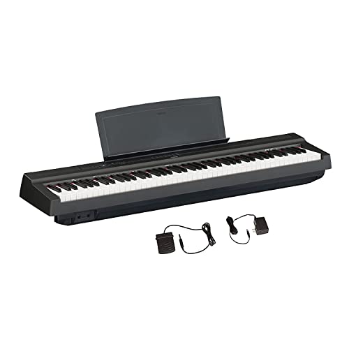 Yamaha P125A, 88-Key Weighted Action Digital Piano with Power Supply and Sustain Pedal, Black (P125AB)