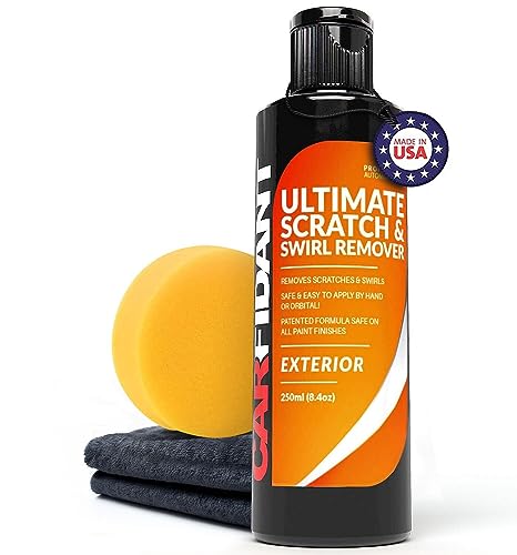 Carfidant Car Scratch Remover Kit - Buffer Pad & Microfiber Towel, Repairs Deep Scratches & Swirls On Any Color Paint
