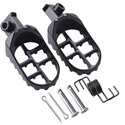 Dirt Bike Foot Pegs, Aluminium Footpegs Pedals Fit for Coleman Baja Taotao PW50 1981-2021 PW80 1983-2006, Pit Dirt Bike Motorcycle Minibike