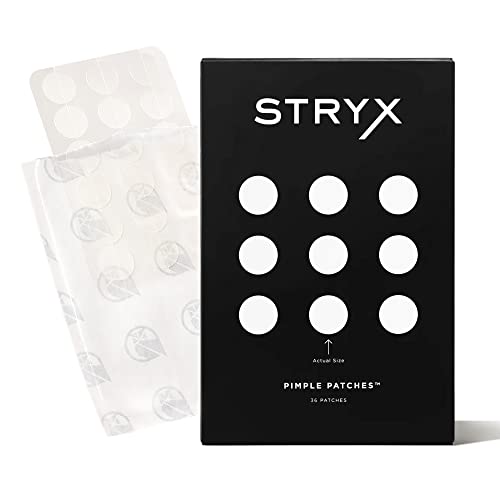 Stryx Hydrocolloid Acne Pimple Patches for Men - Great for Breakouts, Zits, Blemishes, Whiteheads, & Reducing Redness - Designed for Mens Larger Pores - Ultra-thin, Invisible Application