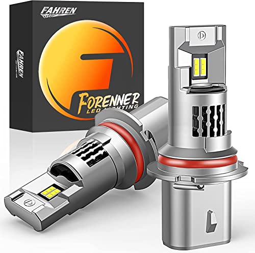 forenner Upgraded 9004/HB1 Bulbs, 27000LM Ultra Brighter, 1:1 Size 9004 HB1 Bulb, 6500K Cool White, Direct Installation, Pack of 2