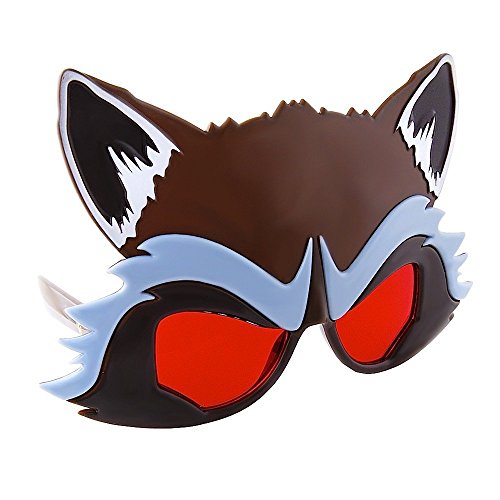 Costume Sunglasses Guardians of the Galaxy Rocket Raccoon Sun-Staches Party Favors UV400 Gray, Medium