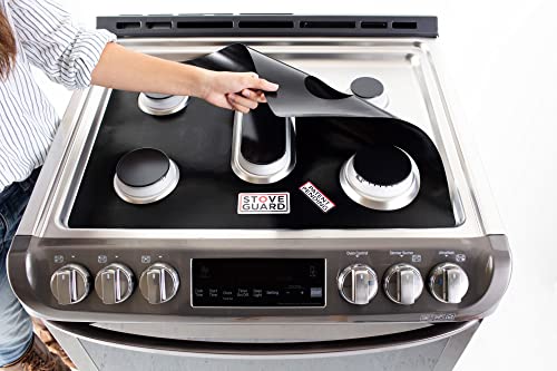 StoveGuard USA-Made, Custom Designed and Precision Cut Stove Cover for Gas Stove Top, 4-Burner Samsung Gas Range Stove Top Cover