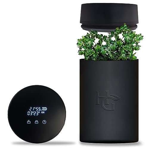 Herb Guard Auto-Cure Smart Jar and Vacuum Seal Curing Jar with Built In Hygrometer (1 Liter / 2 Oz Capacity) Curing Kit & Child Resistant Container Keeps Herbs and Serving Spices Fresh for Months