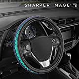 Sharper Image Iridescent Wave Car Steering Wheel Cover - Steering Wheel Cover with Holographic Prism Design, Cute Automotive Accessory for Women, Fits Wheels Between 14.5-15