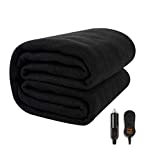 Sojoy Heated Smart Multifunctional Travel Electric Blanket with High/Low Temp Control (57"x 40") (Black)