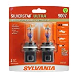 SYLVANIA - 9007 SilverStar Ultra - High Performance Halogen Headlight Bulb, High Beam, Low Beam and Fog Replacement Bulb, Brightest Downroad with Whiter Light, Tri-Band Technology (Contains 2 Bulbs)