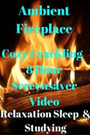 Ambient fireplace cozy 8 hour crackling fireplace video screensaver relaxation sleep and studying