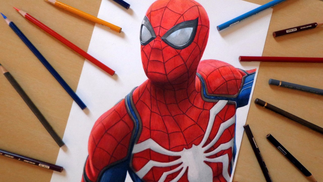 Drawing Spider-Man PS4