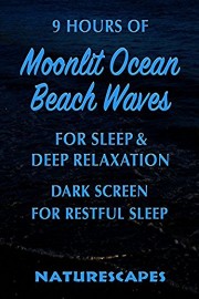 9 Hours of Moonlit Beach Waves for Sleep & Deep Relaxation Dark Screen for Restful Sleep