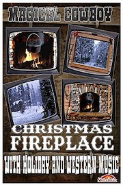 Magical Cowboy Christmas Fireplace With Holiday And Western Music