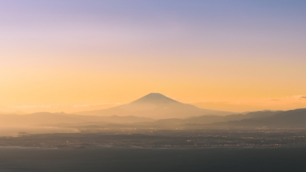 Mount Fuji autumn evening soothing relaxation movie the sky and view that day