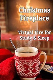 Christmas Fireplace Virtual Fire for Study and Sleep