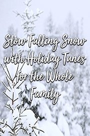 Slow Falling Snow with Holiday Tunes for the whole Family