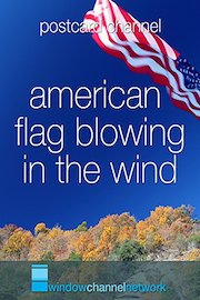 American Flag blowing in the wind