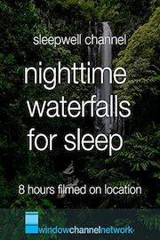 Nighttime Waterfalls for Sleep 8 hours dark screen