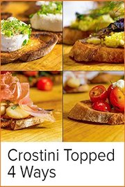 Crostini Topped 4 Ways