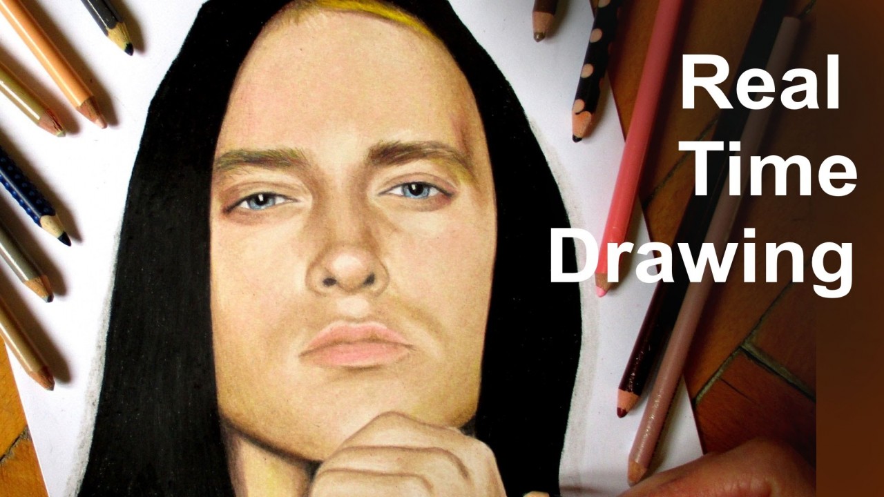 Real time drawing of Eminem
