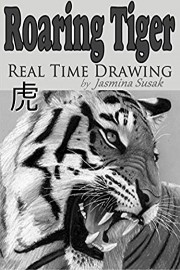 Roaring Tiger Real Time Drawing by Jasmina Susak