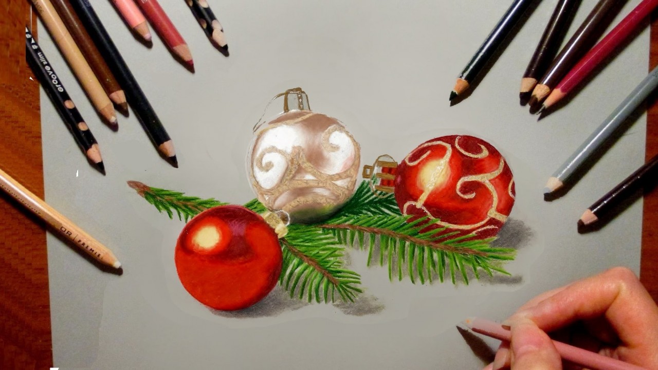 Real Time Drawing: Christmas Tree Decorations