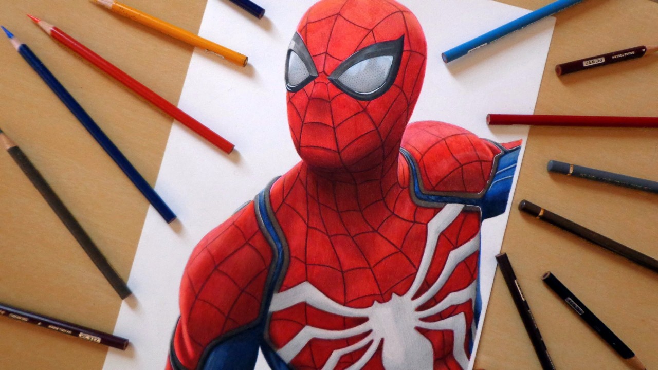 Time Lapse Drawing of Spider-Man