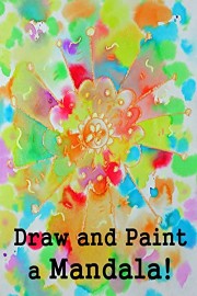 Drawing and Watercolor Painting a Mandala Design for Kids