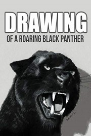 Drawing of a Roaring Black Panther