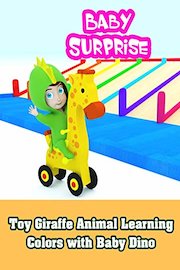 Toy Giraffe Animal Learning Colors with Baby Dino