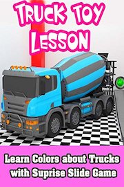 Learn Colors about Trucks with Suprise Slide Game