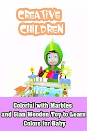 Colorful with Marbles and Gian Wooden Toy to Learn Colors for Baby