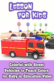 Colorful with Street Vehicles to Teach Colors for Baby in Education Video