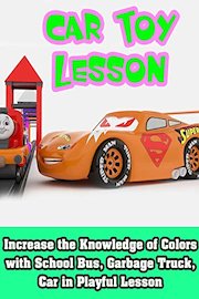 Increase the Knowledge of Colors with School Bus, Garbage Truck, Car in Playful Lesson