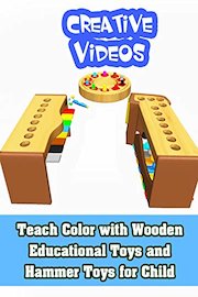 Teach Color with Wooden Educational Toys and Hammer Toys for Child