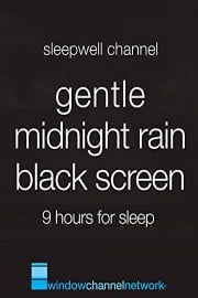 Gentle Midnight Rain black screen 9 hours for sleep