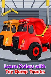 Learn Colors with Toy Dump Trucks