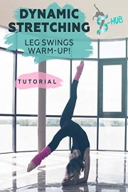 Dynamic stretching. Leg swings warm up!