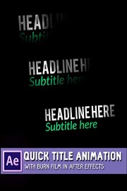 Quick Title Animation with Burn Film in After Effects
