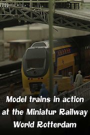 Model trains in action at the Miniatur Railway World Rotterdam