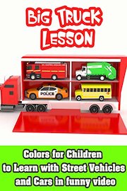 Colors for Children to Learn with Street Vehicles and Cars in funny video