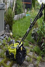 Ryobi 16 in ONE 18 Volt Lithium ion Hybrid Cordless or Corded Lawn Mower