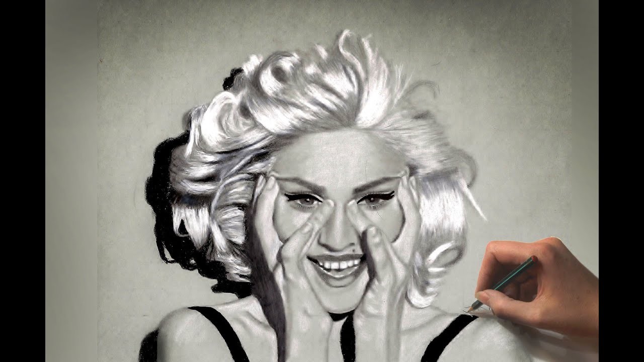 Time Lapse Drawing of Madonna