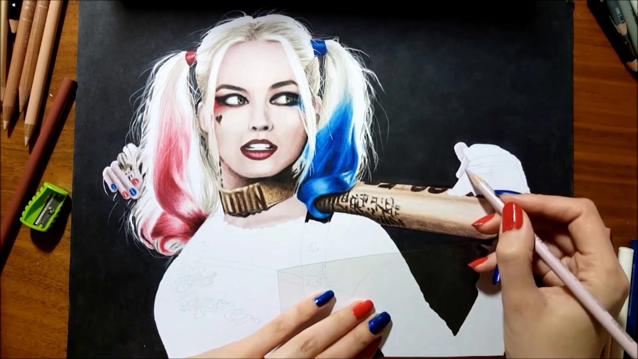 Time Lapse Drawing of Harley Quinn