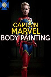 Captain Marvel Body Painting