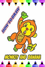 How To Draw Monkey and Banana