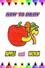 How To Draw Apple And Worm