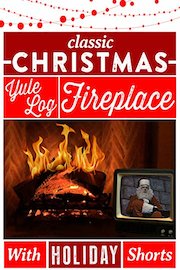 Classic Christmas Yule Log Fireplace with Holiday Shorts